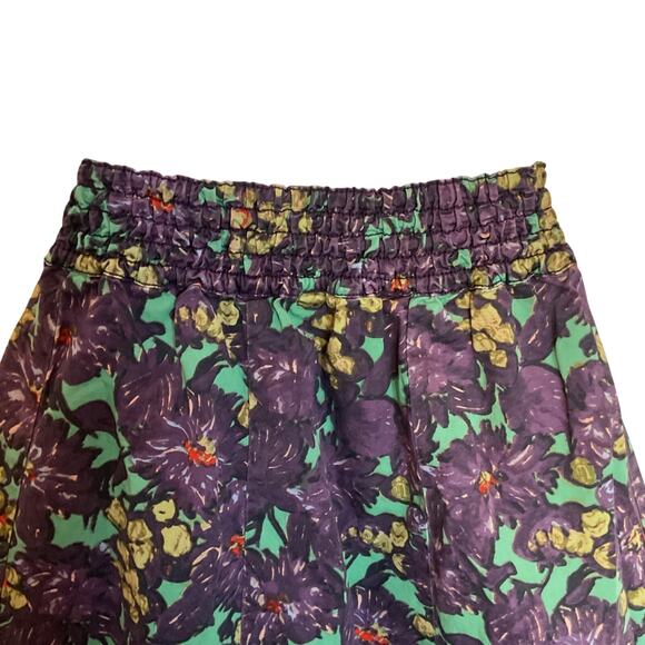 J Crew Purple/Green Boho Peasant Party Flare Skirt W/Pockets 2 - Picture 5 of 9